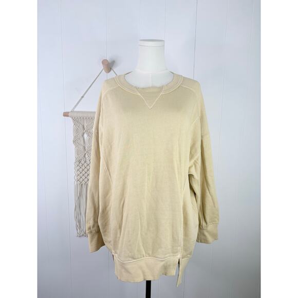 Free People Movement Intercept Tunic Sweatshirt Size XS Oat Milk Beige - Picture 3 of 11